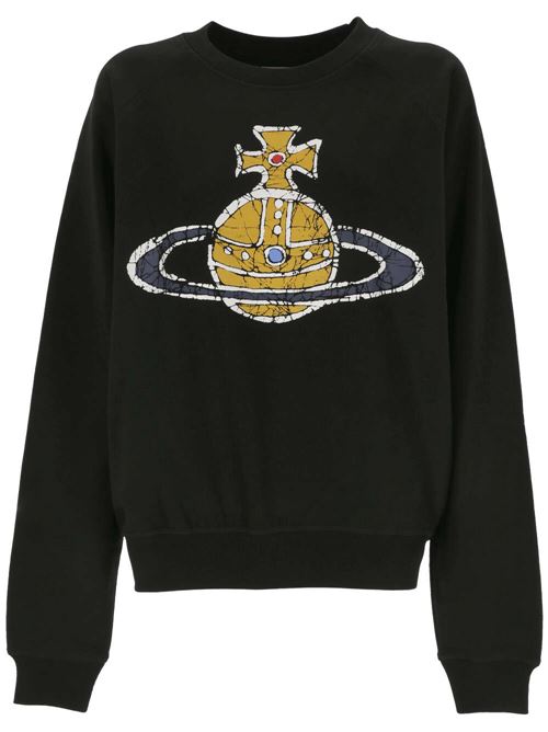 Black cotton jersey sweatshirt Vivienne Westwood | 3I01000LJ0006N401